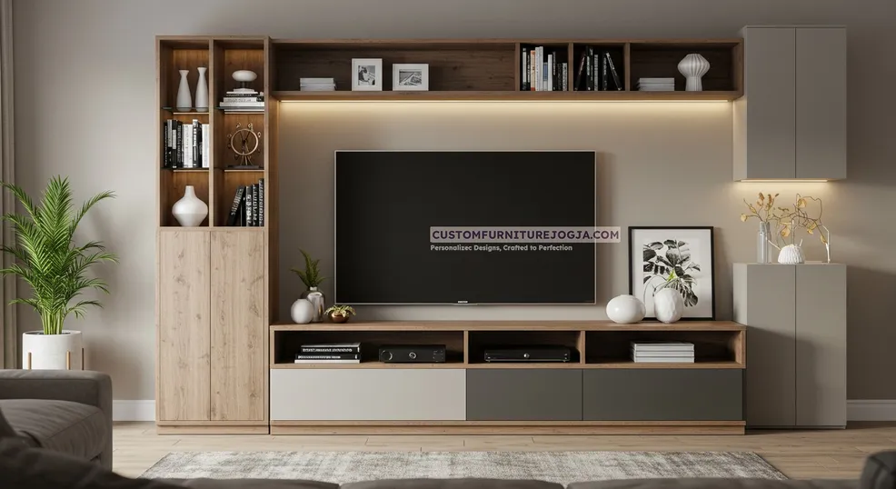 Jasa Pembuatan Cabinet Tv besar Jogja